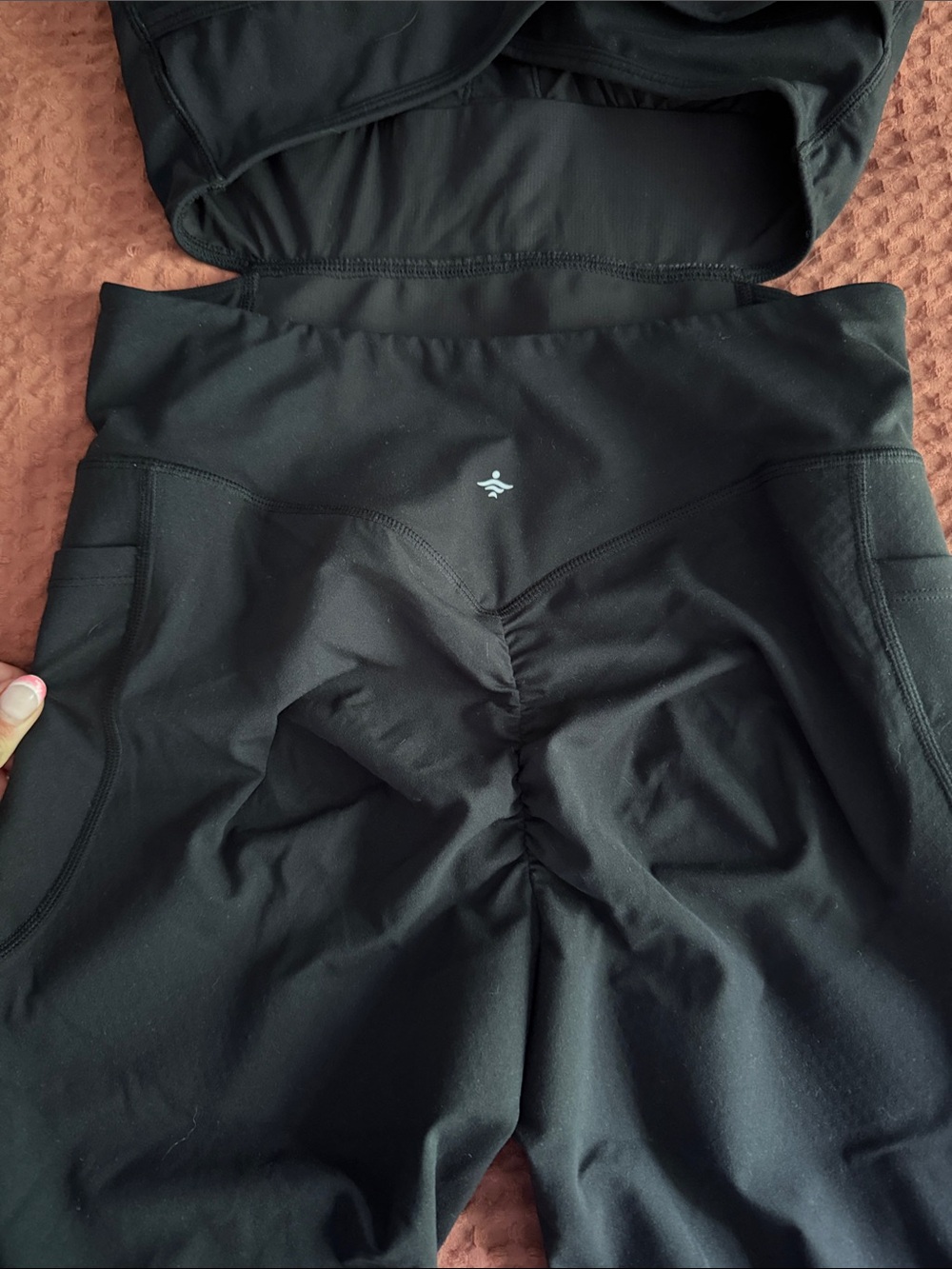 HALARA Black Cutout Seamless Crossover Jumpsuit - Picture 3 of 3